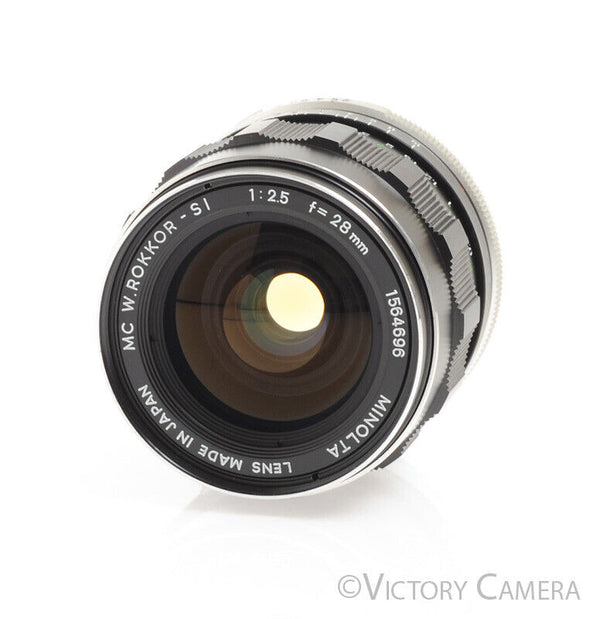 Minolta MC Rokkor-SI 28mm f2.5 Fast Wide Angle Prime Lens -Clean-