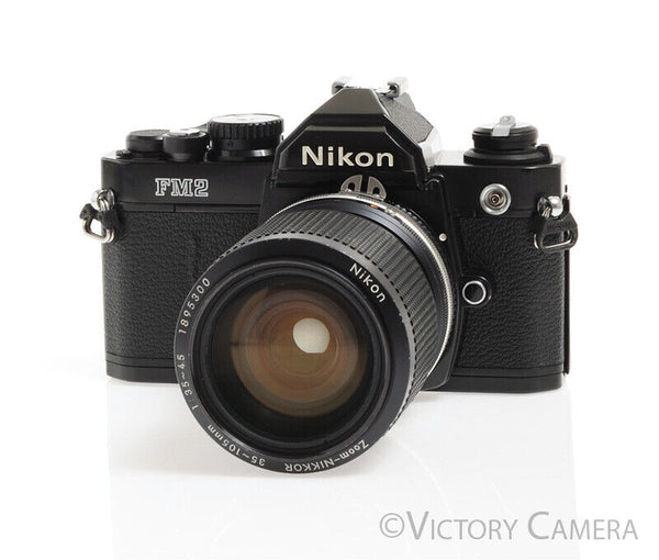 Nikon FM-2n FM2n Black Camera Body w/ 35-105mm F3.5-4.5 AI-S 