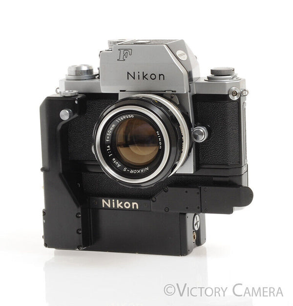Nikon F Chrome Photomic FTN w/ F-36 Motordrive & 50mm f1.4 Lens -Very Clean-