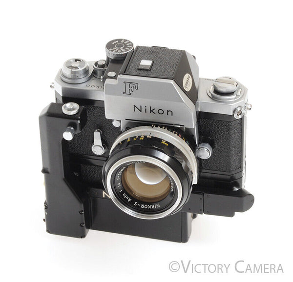 Nikon F Chrome Photomic FTN w/ F-36 Motordrive & 50mm f1.4 Lens -Very