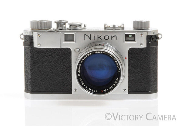 Nikon S Rangefinder Camera w/ Nikkor S.C 5cm 50mm f1.4 Lens -Clean-