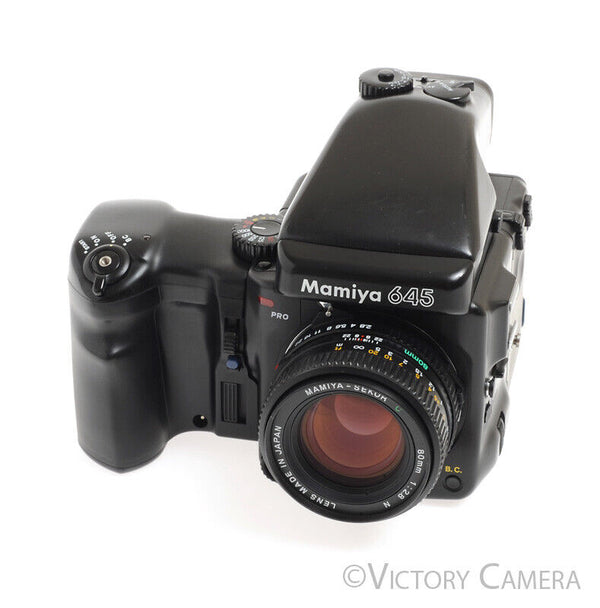 Mamiya 645 Pro Camera AE Metered Prism FE401 w/ 80mm N Lens u0026 Winder -