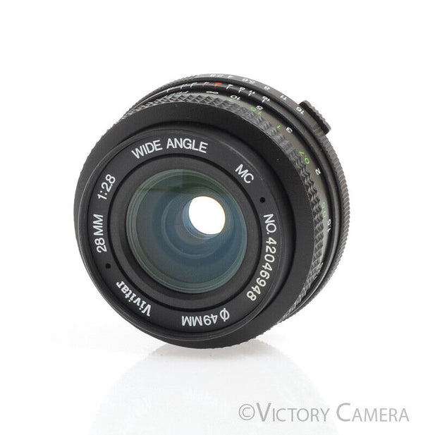 Vivitar 28mm f2.8 Multicoated Wide Angle Lens for Olympus OM -Clean-