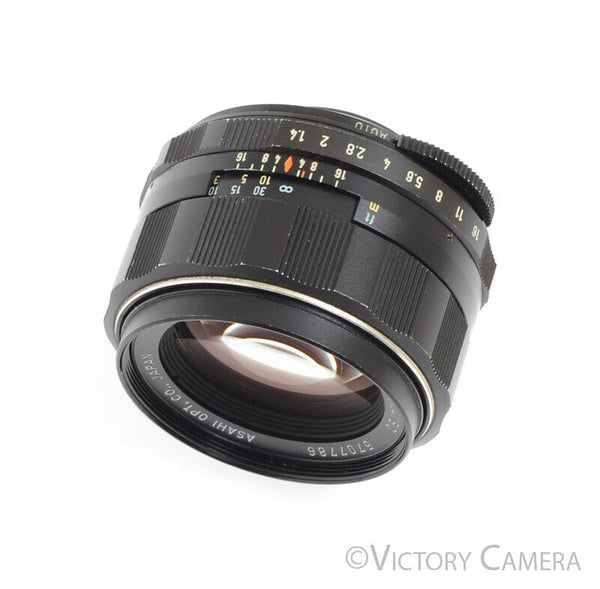 Pentax Super-Takumar 50mm F1.4 M42 Screw Mount Thorium Glass Lens -No  Yellow-