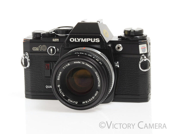 Olympus OM-10 OM10 Black 35mm Camera w/ 50mm F1.8