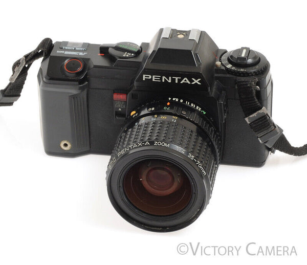 Pentax A3000 Camera Body shops and ProSpec 35-70mm f 3.5-4.5 MC Auto Zoom Lens