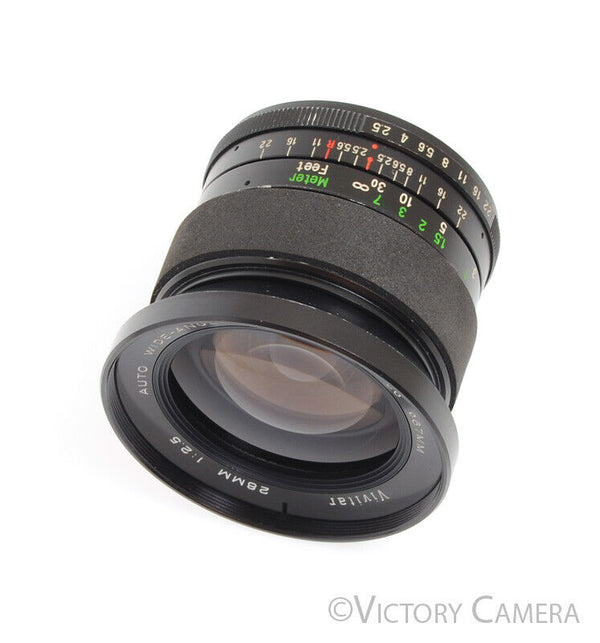 Vivitar 28mm F2.5 Auto Wide-Angle Prime Lens for M42 -Clean, Replaced Grip-