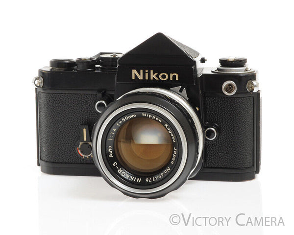 Nikon F2 Black w/ Nikkor-S 50mm f1.4 lens and Eyelevel Finder 