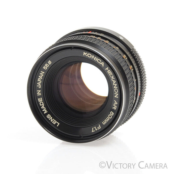 Konica Hexanon 50mm F1.7 AR Mount Prime Lens -Clean Glass-