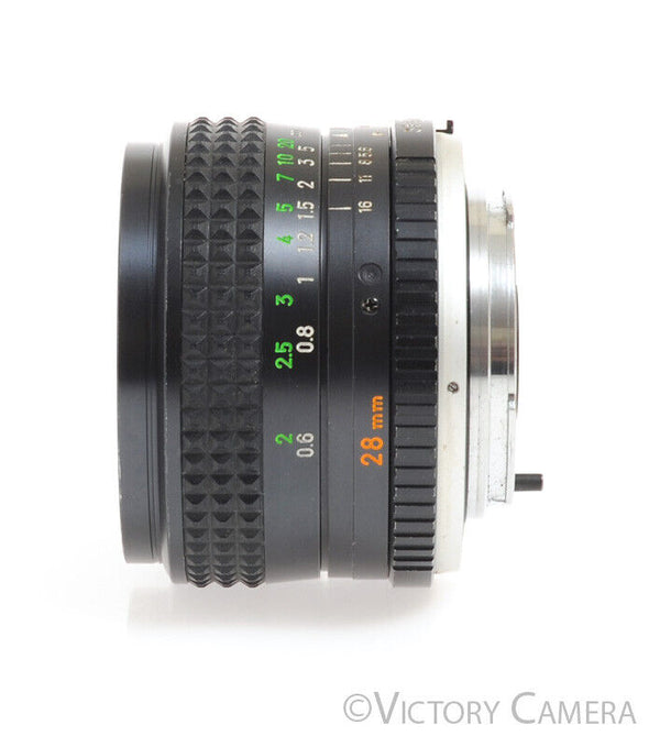Minolta MC W.Rokkor SG 28mm F3.5 MD Manual Focus Wide Angle Prime Lens