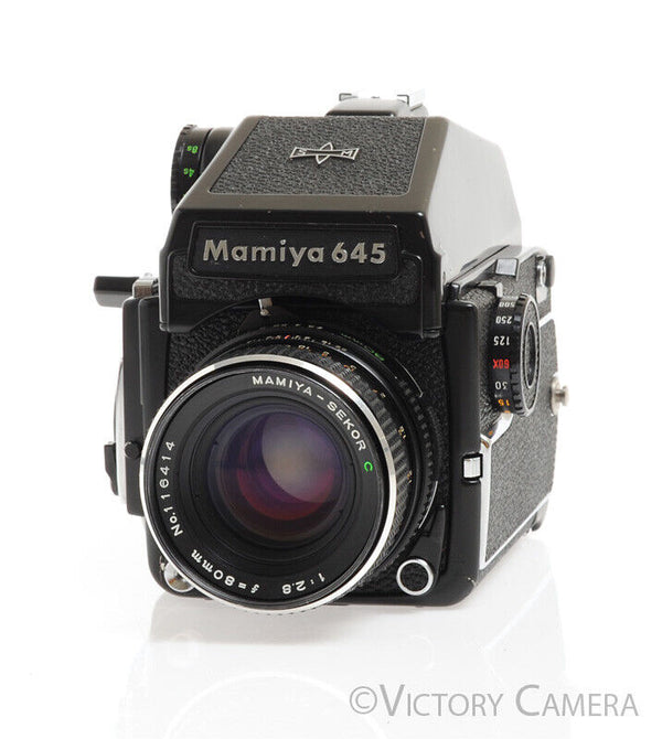 Mamiya m645 1000s 645 Camera w/ Eye Level & 80mm f2.8 C Lens -New Seals-