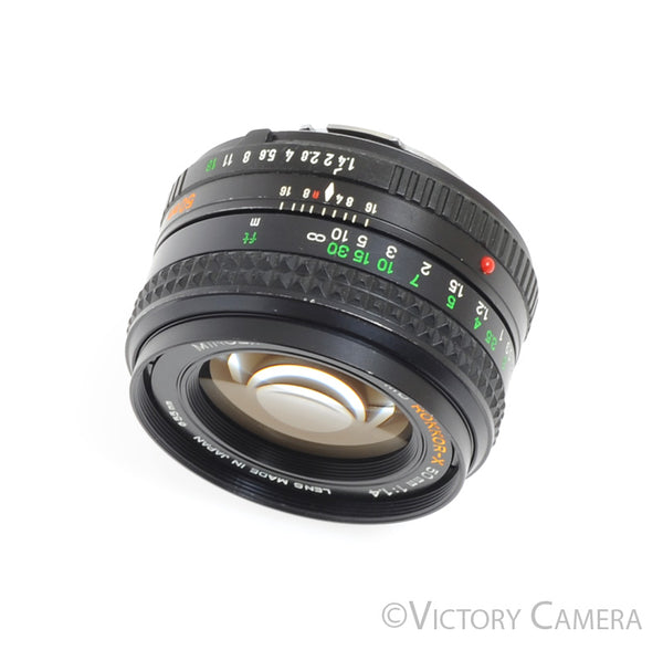 Minolta MD Rokkor-X 50mm f1.4 Manual Focus Prime Lens