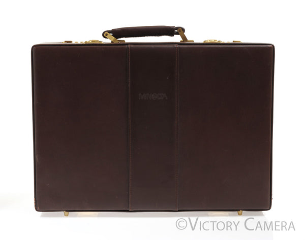 Rare Minolta CLE Rangefinder Camera Leather Attache Case Briefcase [EX