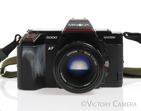 Vintage 1986 Minolta Maxxum 5000 AF SLR 35mm Film Camera Sigma store AF 35-135mm Lens