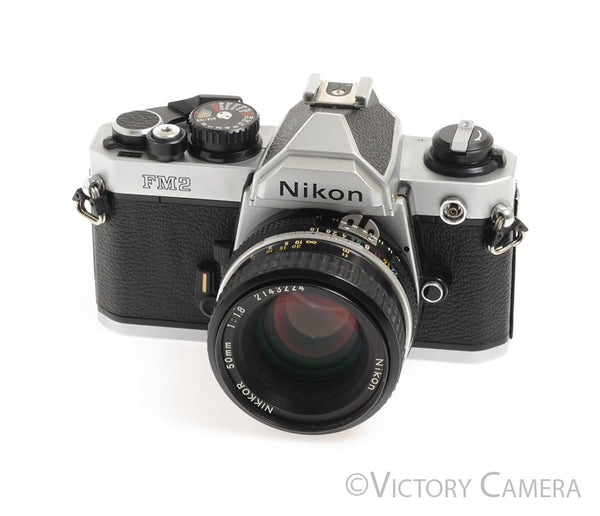 Nikon FM2 35mm Film SLR w/ Nikon 50mm f1.8 AI-S Lens -New Seals-