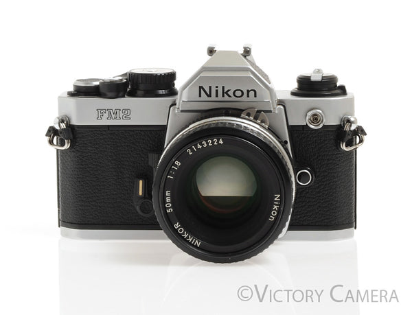 Nikon FM2 35mm Film SLR w/ Nikon 50mm f1.8 AI-S Lens -New Seals-