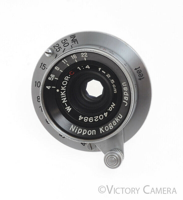 Nikon W-Nikkor-C 2.5cm F4 LTM Leica Mount Lens Clean with Finder
