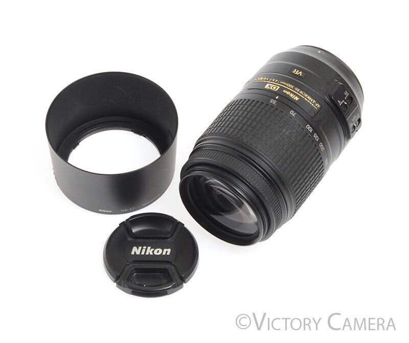 Nikon Nikkor AF-S 55-300mm f4.5-5.6 G ED VR DX Telephoto Zoom Lens -Cl
