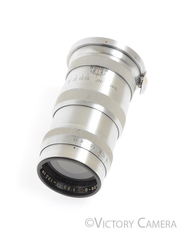 Nikon Nikkor-Q.C 13.5cm 135mm F3.5 S Mount Rangefinder Lens -Clean w/ Shade-