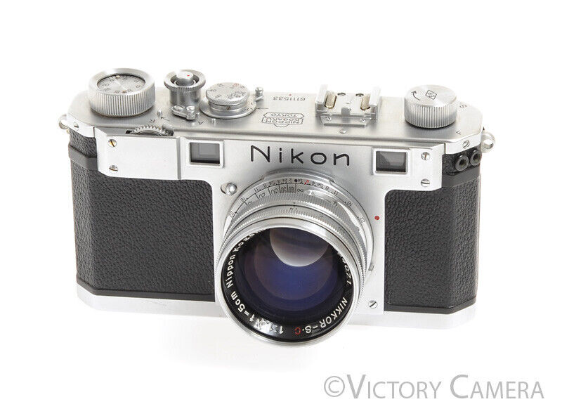 Nikon S Rangefinder Camera w/ Nikkor S.C 5cm 50mm f1.4 Lens -Clean-