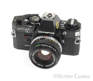 Olympus OM-10 OM10 Black 35mm Camera w/ 50mm F1.8