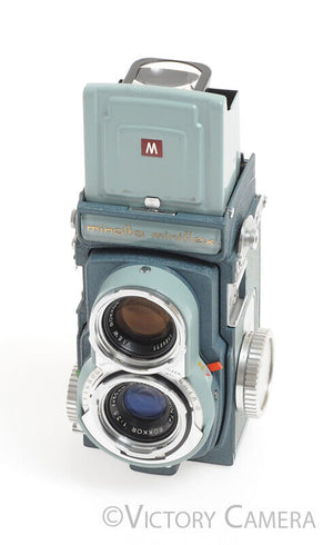 Rare Minolta Miniflex Blue 4x4 TLR Camera w/ Rokkor 60mm f3.5 -Clean in  Case-