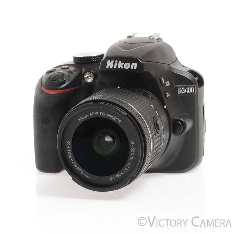 Nikon D3400 Digital SLR Camera Body 24.2mp w/ 18-55mm Lens ~1900 Shutter  Count