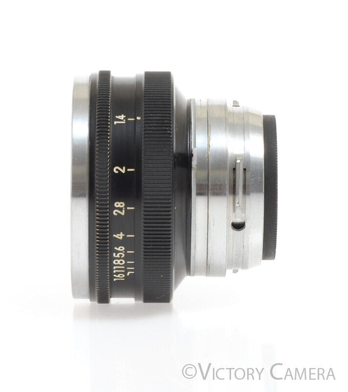 Nikon Nikkor-S 5cm 50mm F1.4 Black Prime Lens for S Mount -Clean Glass