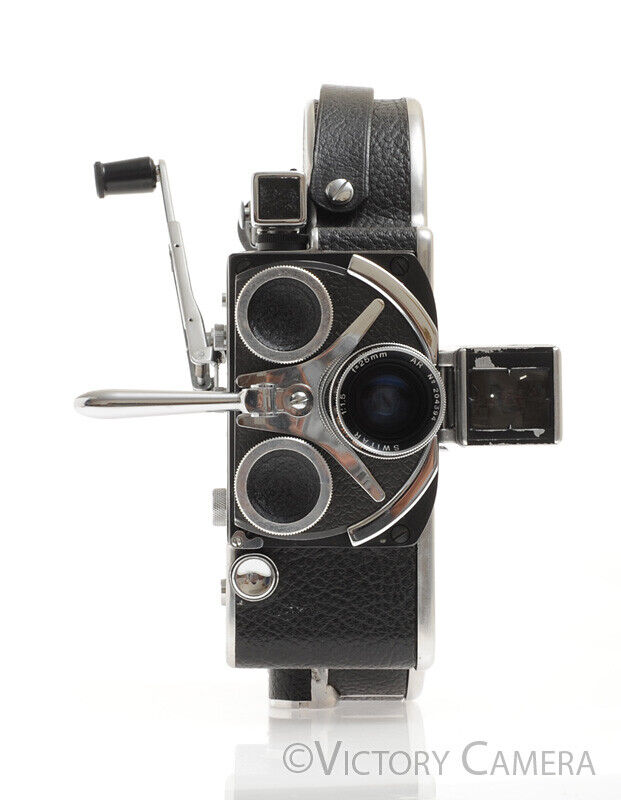 Paillard Bolex H16 16mm Movie Camera w/ 25mm f1.5 Kern-Paillard Lens +