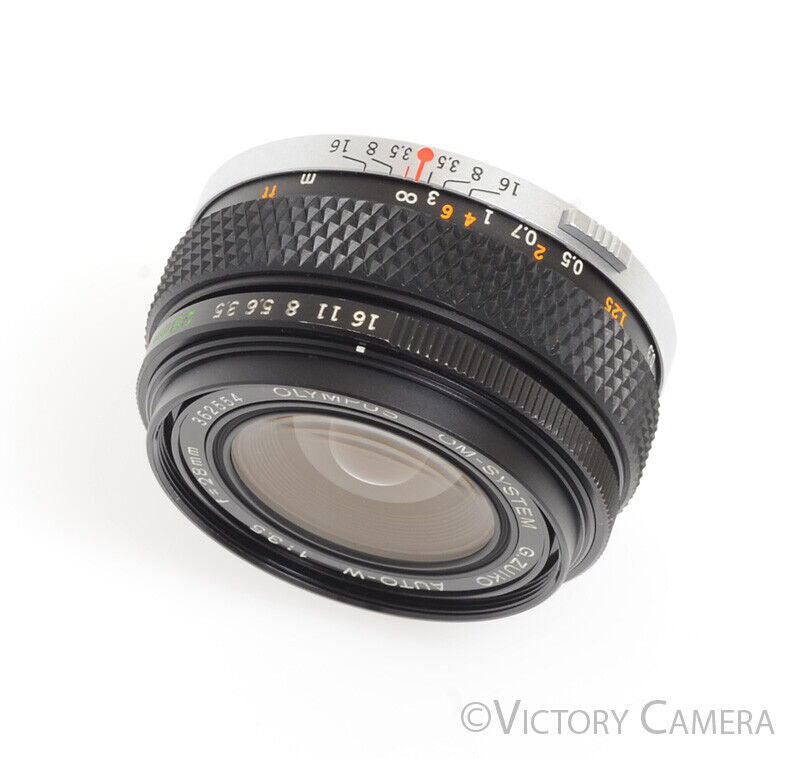 Olympus 28mm f3.5 Auto-W OM Wide Angle Prime Lens - Victory Camera