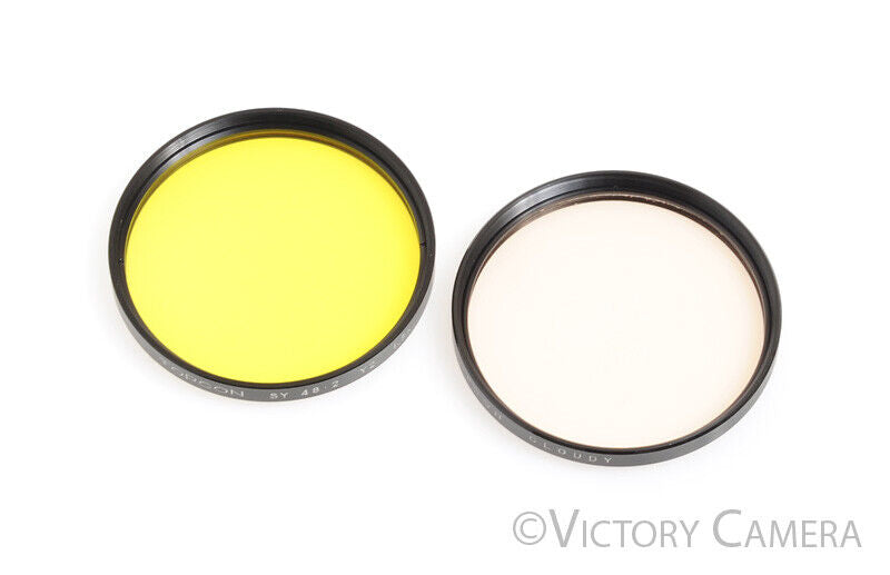 Topcon 62mm SY 48-2 Y2 1.5x Yellow and Cloudy Filters -Nice- [EXC] - Victory Camera