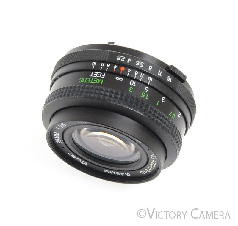 Vivitar 28mm f2.8 Multicoated Wide Angle Lens for Olympus OM -Clean-