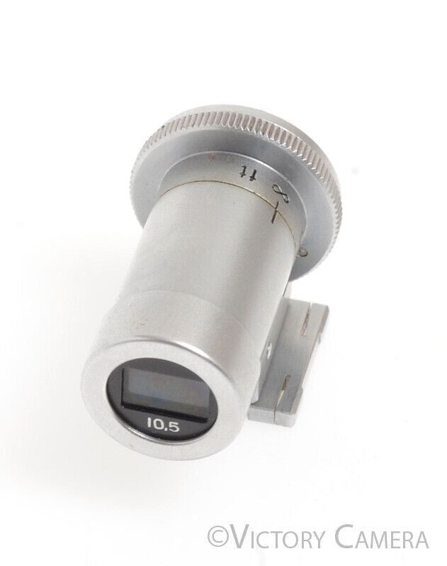 Nikon Nippon Kogaku 10.5cm 105mm Chrome Viewfinder in Case -Light Haze- [EXC-] - Victory Camera