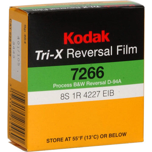 Kodak Tri-X Black-and-White Reversal Film #7266 (Super 8, 50&#39; Roll)