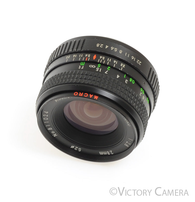 Access P-MC 28mm f2.8 Wide Angle 1:4 Macro Lens for Pentax K Mount [EXC-] - Victory Camera