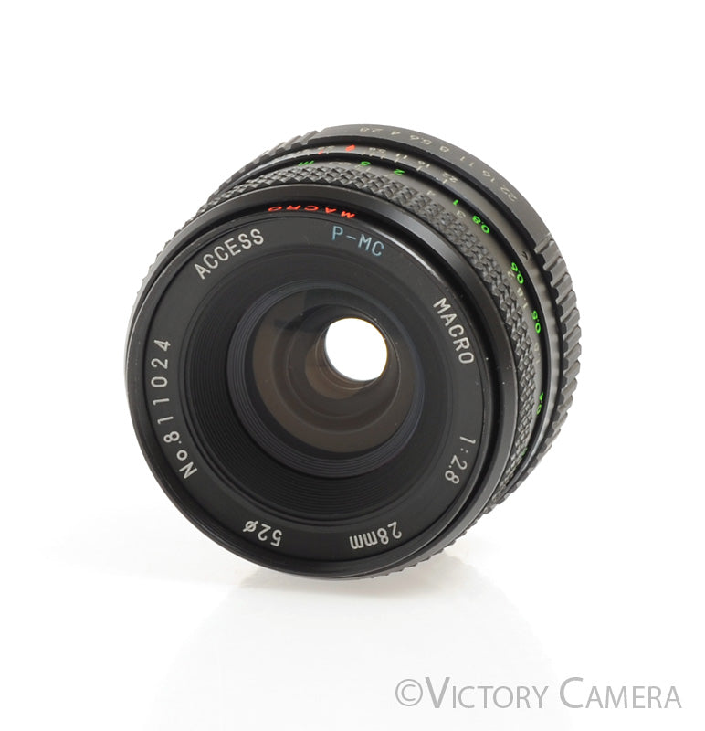 Access P-MC 28mm f2.8 Wide Angle 1:4 Macro Lens for Pentax K Mount [EXC-] - Victory Camera