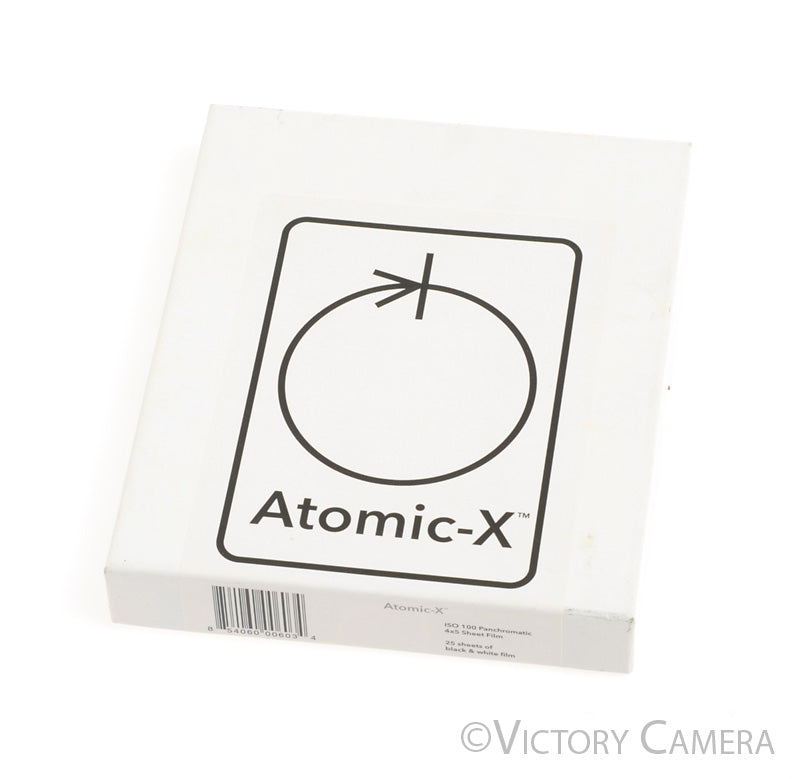 Atomic-X ISO 100 4x5 Panchromatic Black & White Sheet Film -Opened, Box of ~25- - Victory Camera