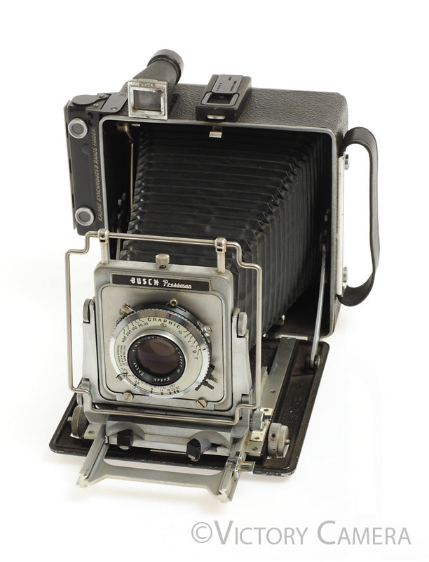 Busch Pressman Model D 4x5 Camera w/ Kodak Ektar 127mm f4.7 Lens [GOOD] - Victory Camera