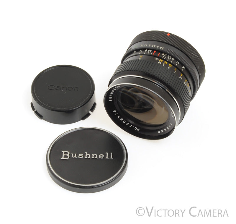 Bushnell 28mm f2.8 Wide Angle Lens for Canon FD [EXC+] - Victory Camera