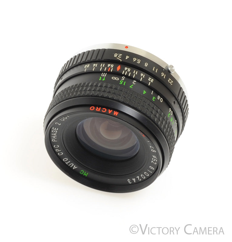 CPC CCT 28mm F2.8 Wide-Angle 1:4 Wide Angle Macro Lens for Olympus OM [EX+] - Victory Camera