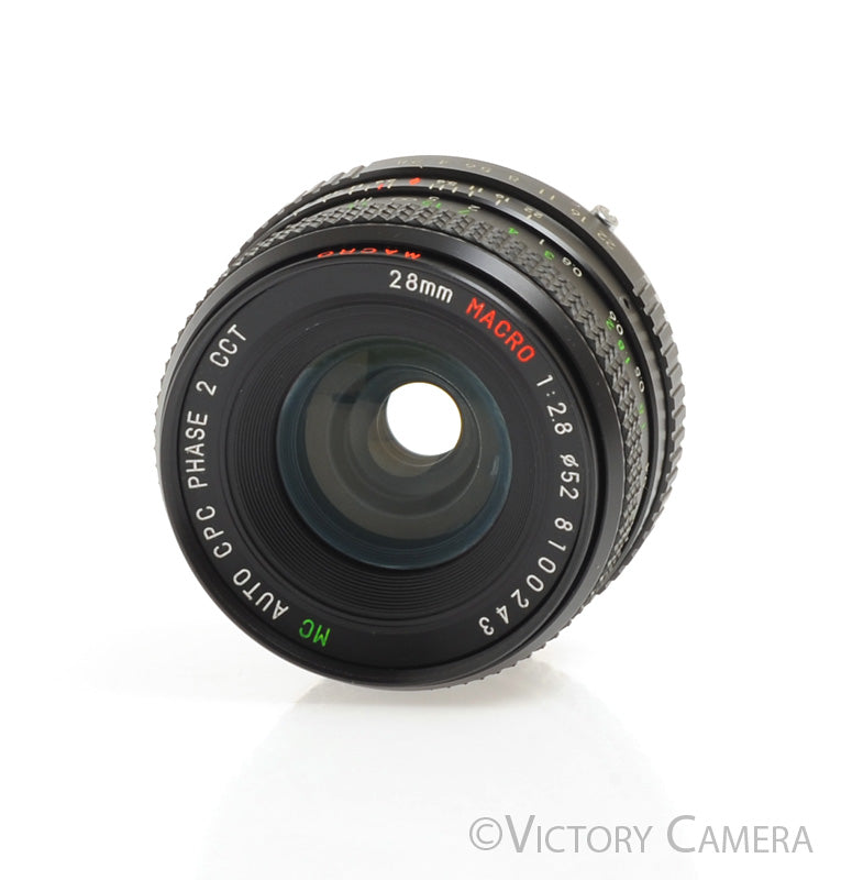 CPC CCT 28mm F2.8 Wide-Angle 1:4 Wide Angle Macro Lens for Olympus OM [EX+] - Victory Camera