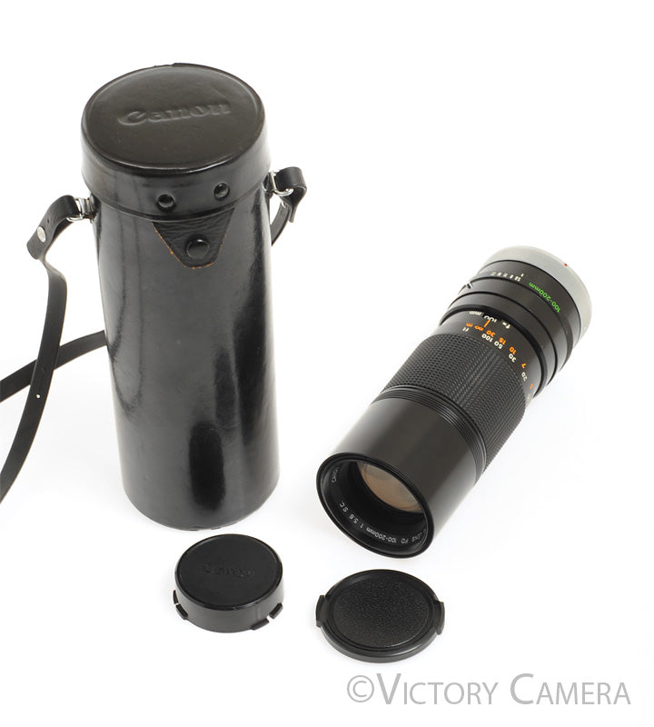 Canon FD 100-200mm f5.6 Manual Focus Telephoto Zoom Lens w/ Case [EXC+]