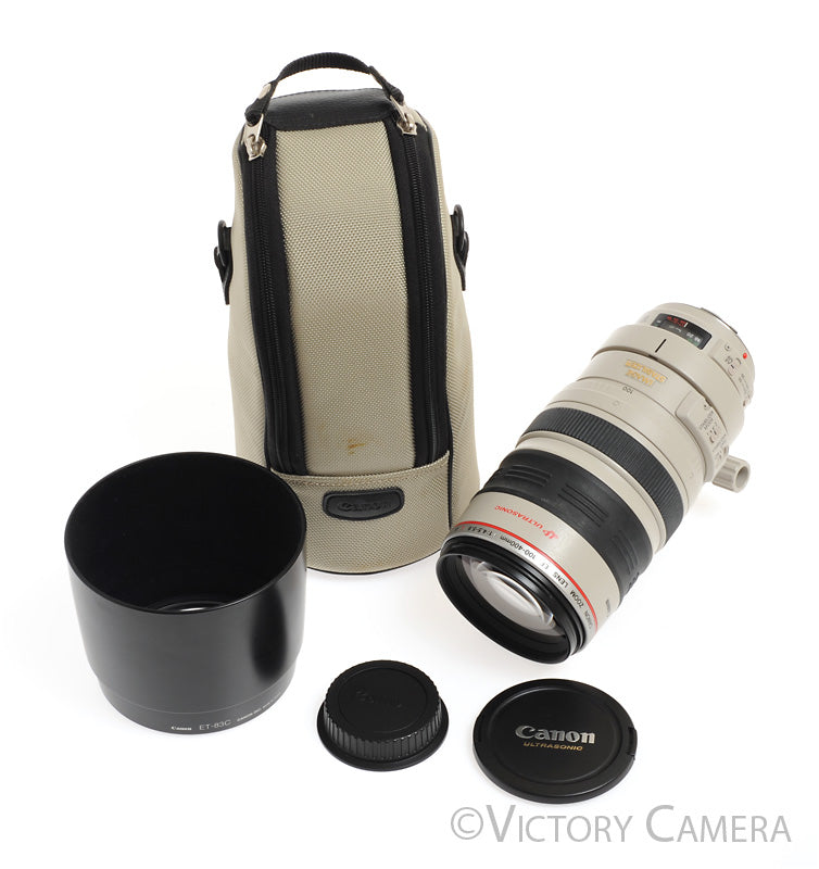 Canon EOS EF 100-400mm f4.5-5.6 L IS USM Lens w/ Shade &amp; Case -Very Clean- - Victory Camera