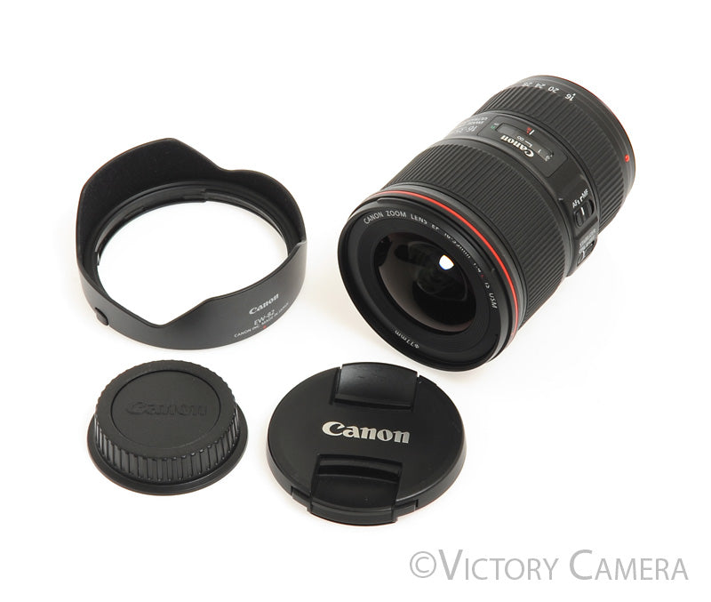 Canon EOS EF 16-35mm f4 L IS USM Wide Angle Zoom Lens  w/ Shade [MINT-] - Victory Camera