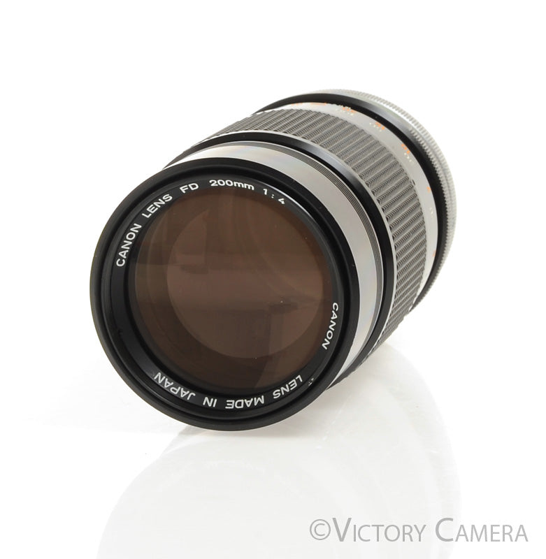 Canon FD 200mm f4 S.S.C. Telephoto Prime Lens [MINT-] - Victory Camera