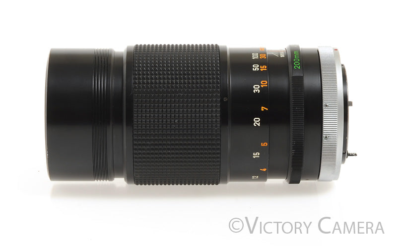 Canon FD 200mm f4 S.S.C. Telephoto Prime Lens [MINT-] - Victory Camera