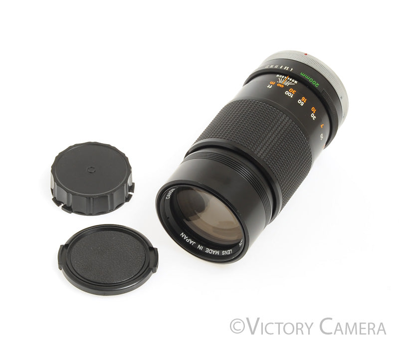 Canon FD 200mm f4 S.S.C. Telephoto Prime Lens [MINT-] - Victory Camera