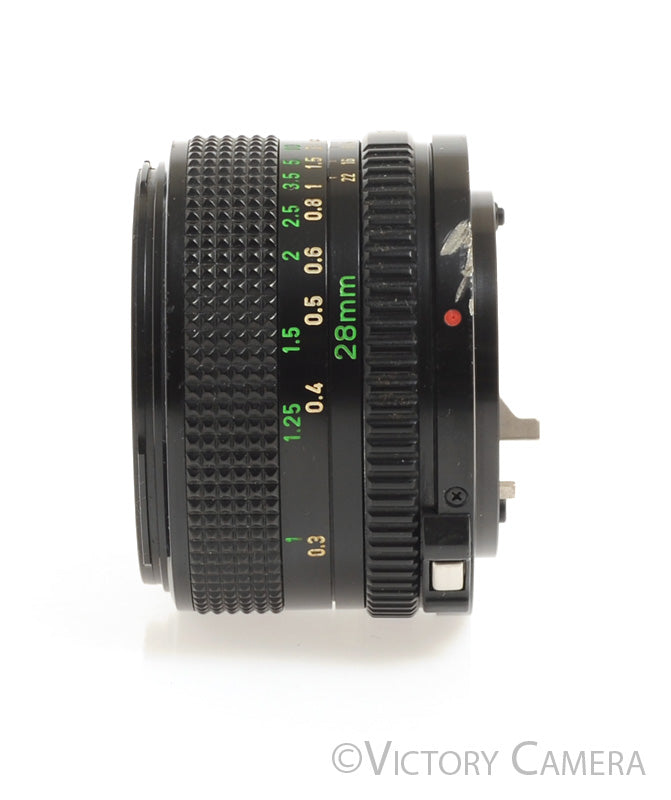 Canon FD 28mm f2.8 (late version) Manual Focus Wide Angle Lens  [EXC-] - Victory Camera