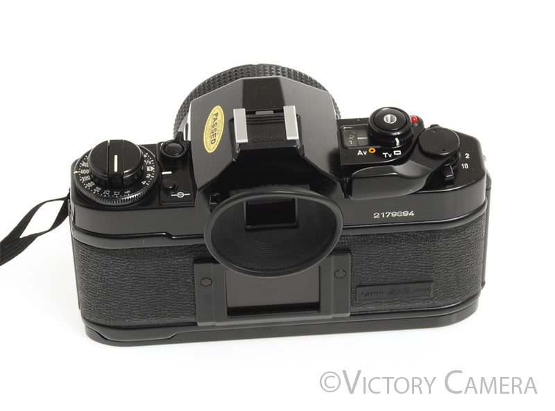 Canon A-1 A1 35mm Black Camera 50mm F1.8 Lens -Good Seals, No Squeak- [EXC+] - Victory Camera