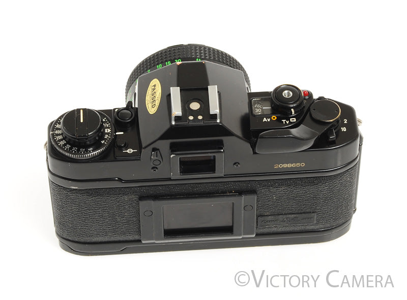 Canon A-1 A1 Black 35mm Film SLR Camera w/ 50mm F1.8 Lens -New Seals- [EXC-] - Victory Camera